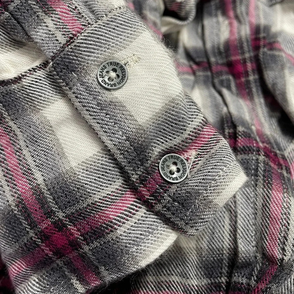 New TRUE RELIGION Plaid Utility Women’s Shirt Small - Picture 5 of 9